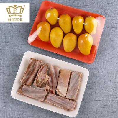 China 100% Food Grade Materials 25*18*2.7cm Disposable Food Grade PS Foam Plastic Trays For Vegetable Frozen Meat Fruit And Seafood Ect Supermarket for sale