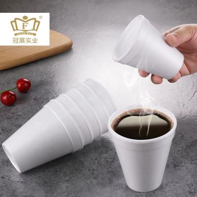 China Wholesale Disposable Foam 230ml Disposable Coffee Cup For Hot And Cold Drinks Food Grade ENV Material Coffee 8oz Plastic Foam Cups for sale