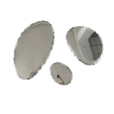 China Other Custom Decorative Mirror Wall Hanging 304 Stainless Steel Mirror 3pcs For Living Room for sale