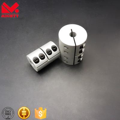 China Hotels Energy Transport Miniature Shaft Threaded Split Rigid Coupling With Set Screw for sale