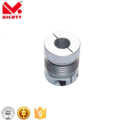 China Hotels Clamp Shaft Type Aluminum Alloy Metal Bellow Coupling Spring Coupling High Torque Flexible Couplings for sale