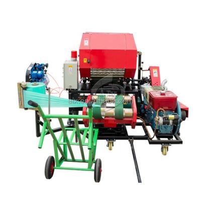 China Haul High Capacity Green Corn Silage Machine Fodder Baler Packing Straw Baler Packing for sale