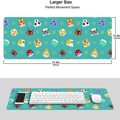 China Cute Cartoon Keyboard Mat XXL Gaming Animal Waterproof Desk Mat Stitched Edge Large for sale