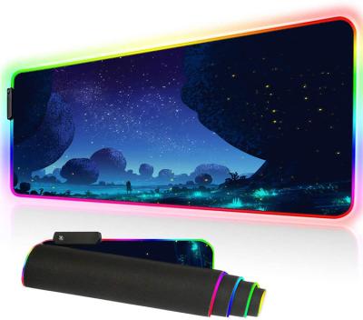 China Gaming Customized Smooth Fabric Outdoor Large LED Gaming RGB Mouse Pad With 11 Lighting Effects for sale