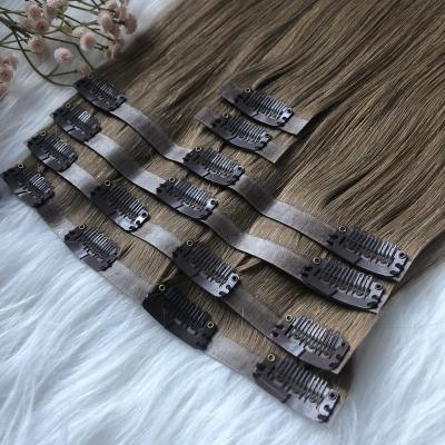 China Hair 100% Remy Human Hair Cuticle Smile Body Wave Clip In Human Hair Extensions Double Drawn Hair Extensions for sale