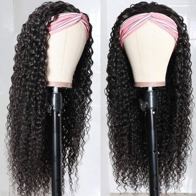 China African American Women Short Curly Hair Malaysian Curly Hair Wigs 12 Inches Curly Curly Headband Hair Band Wigs for sale