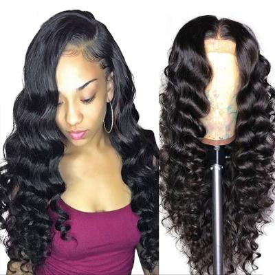 China Body Wave 130% 150% 180% Density Virgin Remy Human Hair Long Wigs For Women Lace Frontal Wig Body Wave for sale