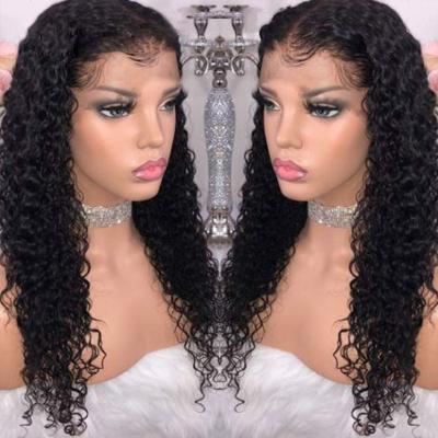 China Body Wave 12A Grade Curly Cuticle Aligned Lace Front Wig Deep Wave 13X4 Lace Front Human Hair Wigs for sale