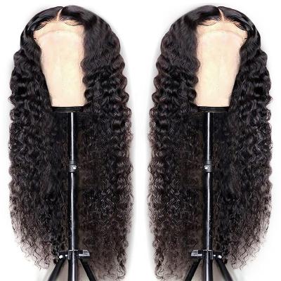 China Body Wave Factory Price Dropshipping Virgin Cuticle Aligned Human Hair Wig 13X4 Deep Wave Hd Lacefront Wigs Brazilian Hd Lace Frontal Wigs for sale