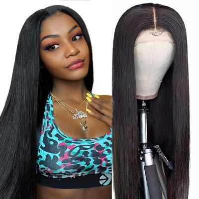 China Body Wave 12A Grade Double Density Pulled Wigs 180% Straight Hair 30 Inch Lace Front Wig Pre Plucked 360 Lace Front Wigs for sale