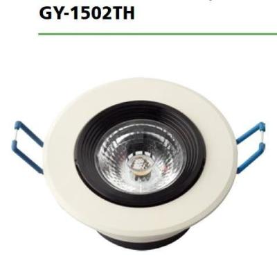 China 3000k / 6500k Round Led Downlights GY-1502TH 7W AC100-265V Input Voltage for sale