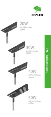 China Aluminum Alloy All In One Integrated Solar Street Light Waterproof IP65 1450lm for sale