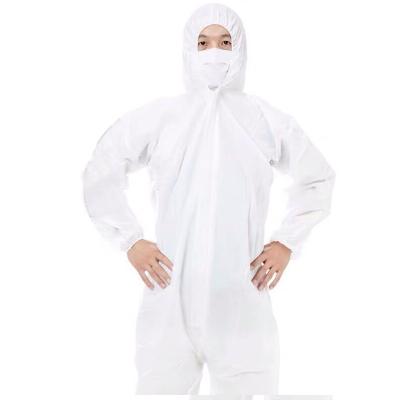 China HengFeng Factory PP Breathable Coverall Dust Suit With Hood Blue/White Color, for sale