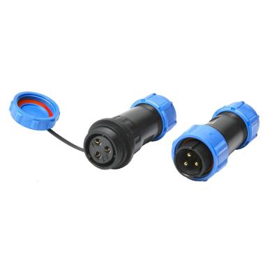 China SP13 power 3 series plastic circular pinIP68 connector for LED screen 2 3 4 5 6 7 9 pin waterproof cable connector for sale