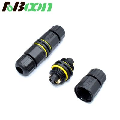 China Led Lighting Aoboon IP67 IP68 Waterproof Connector I Shape 2 Way Straight 2 Pin Waterproof Cable Connector for sale