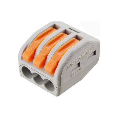 China Power Cable 222-413 Series 250V 32A Splice Push-on Connector Terminal Block Electrical Power Wire Fast Cable Connector for sale