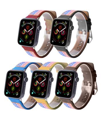 China Unquie Replacement Fashion Genuine Leather Waterproof Watch Band For Apple iwatch Band 38 42 mm for sale