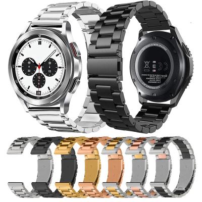 China Luxury Stainless Steel Straps For Samsung Galaxy Watch3 Active 2 Metal Strap Band Buckle 1 For Huawei Watch 2 Active 3 for sale