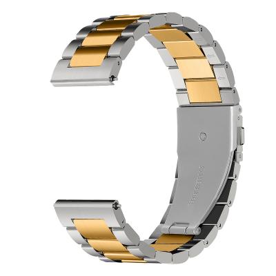 China Easy Installation Three Pearl Metal Strap Stainless Steel Watch Band For For Samsung Galaxy Watch Band 46mm Watch Strap Replacement for sale