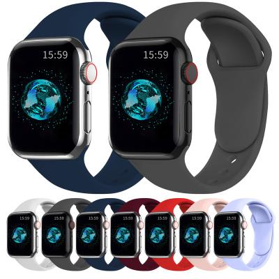 China Easy Installation Popular 69 Colors Apple Watch Strap Silicone Bands For Sports Series for sale