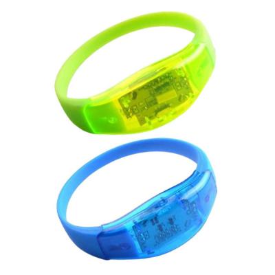 China Gift or Decoration for Event or Concert Printing Custom Silicone LED Wristband Flashing Light Up Wristband for sale