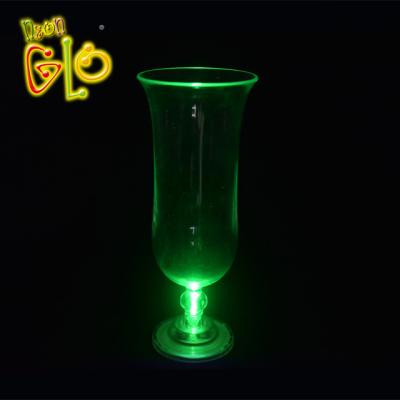 China Barware Hurricane 460ml Promotional Multicolor Led Flashing Wine Glass Mug for sale