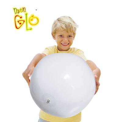 China Toy Neon-Glo Water Beachball Large PVC Lead Inflatable Glowing Glowing Inflatable Beach Ball With Logo Printing Custom Made for sale