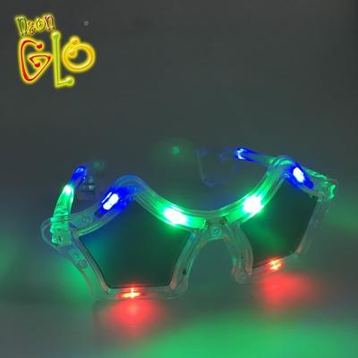 China Kids Favor Toys Best Sell Plastic Flashing Sunglasses Star LED Glasses For Gift for sale