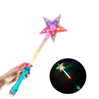 China Promotion Neon-Glo New Yearprincess Led Party Supplies Birthday Led Glow Stick Magic Twinkle Star Flashing Magic Wand For Kids for sale