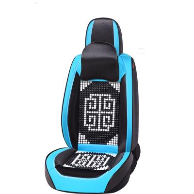 China Easy Clean Leather Hand-sewn Full Set Universal Car Seat Covers Anti-fatigue Men and Women Health Care Beads Universal Car Seat Covers for sale