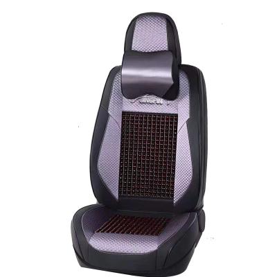 China Universal Leather Car Seat Covers Five-Seat Geometric Wooden Inclusive Pearl Health Care Men and Women Car Seat Cover for sale