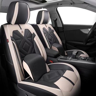 China Breathable Waterproof Leather/PU Customized Car Seat Covers For All Most Cars Full Set Leather Luxury Universal Car Seat Covers for sale