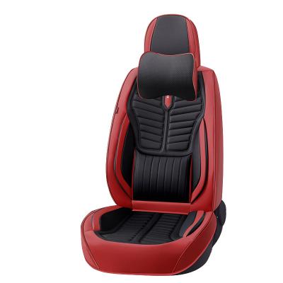 China Hot Selling PU/PVC Leather Soft Feeling Durable Waterproof Easy Care Suitable For Five Seat Cars Practical Car Seat Covers for sale