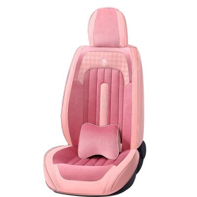 China Comfortable Full Belt Flannel Cozy Seat Accepts Custom Men's and Custom Women's Suitable for Five-Seater Cars Car Seat Covers for sale