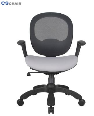 China (Size) Adjustable Modern Office Furniture Mesh Back Task Office Chair With Fabric Seat for sale