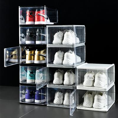 China Aj Viable Shoe Storage Box Transparent Acrylic Shoe Storage Space Saving Shoe Wall for sale