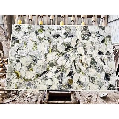 China Modern Luxury Ice Cold Jade Green Marble of Jadeite Marble Onyx Wall Decoration for sale