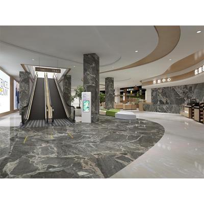 China Modern Natural Stone Countertops Gray Marble Floor Kitchen Slab for sale