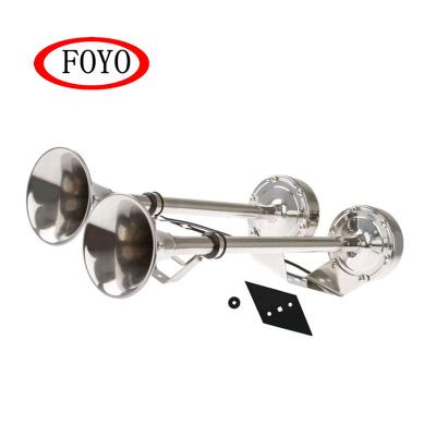 China Foyo Marine Light Mirror Polishing 12V 24V Stainless Steel Single Boat Marine Electric Horn for sale