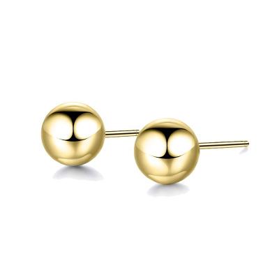 China CLASSIC 8mm ball stud earring for women minimalist stainless steel earrings set trendy 14k gold plated simple jewelry earring wholesale for sale