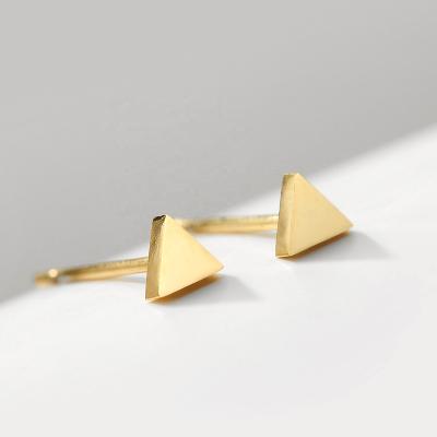 China Wholesale Minimalist Stud Earrings Stainless Steel Triangle Stud Earrings Women 14k Gold Trendy Cute CLASSIC Trendy Jewelry for sale