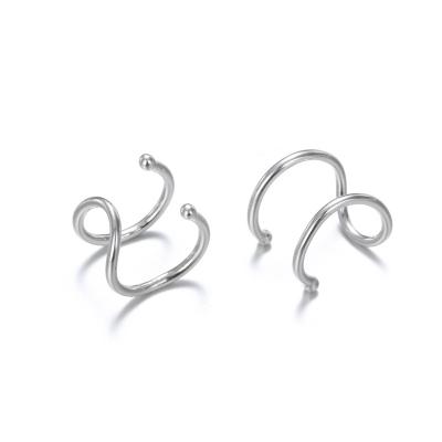 China Ringcal Cute Trendy 14k Gold Ear Cuffs Earrings Stainless Steel Wholesale Jewelry 2021 Minimalist Ear Cuffs Sellers for sale