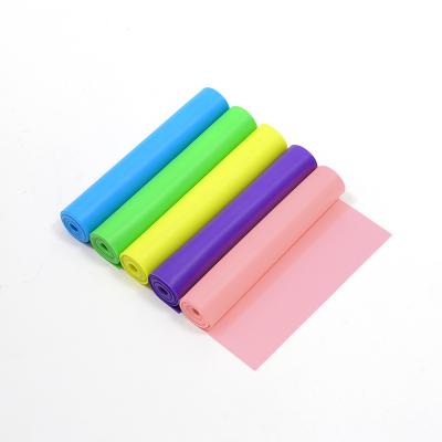 China High Elasticity Best Selling Custom Logo Removable Home Fitness Elastic Tube Training Coloful Thin Band Cloth Resistance Bands for sale