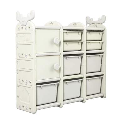 China Modern Children's Reindeer Children's Toy Storage Cabinet Toy Rack CHILDREN'S Cabinets Shelf Children's Cabinets for sale