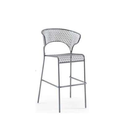 China E-Coating + Expanded Powder Coating Stabilize Sedentary Comfortable Single Backrest White Modern Barstool Chair for sale