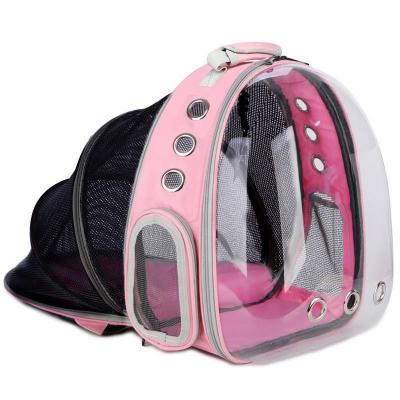 China Popular Transparent Space Capsule Cat Bag Pet Breathable Mesh Breathable Expanded Space Backpack for sale