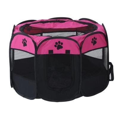 China Breathable Portable Octagon Pet Tent Dog Sleep Barrier Collapsible Pet Carrier Tent Kennel for sale