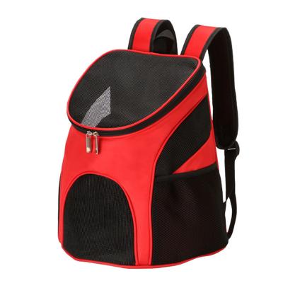 China Breathable Cat Dog Backpack Pet Backpack Portable Zipper Mesh Pet Travel Backpack Breathable Outdoor Bag for sale