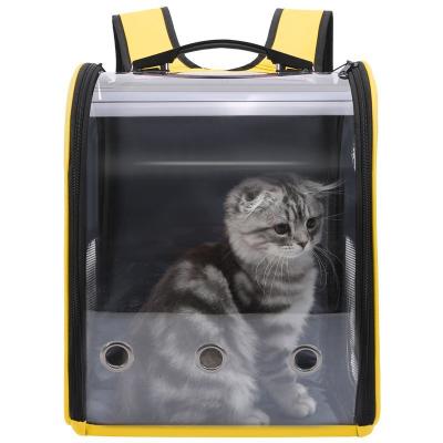 China Manufacturer Fashion Dog Cat Transparent Pet Carrier Travel Breathable Bag With Mesh for sale