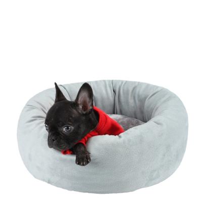 China Breathable Soothing Dog Bed and Cat Bed, Anti-Anxiety Donut Fluffy Dog Bed, Comfortable Soft Round Dog Pet Heating Bed with Pet Pillow for sale